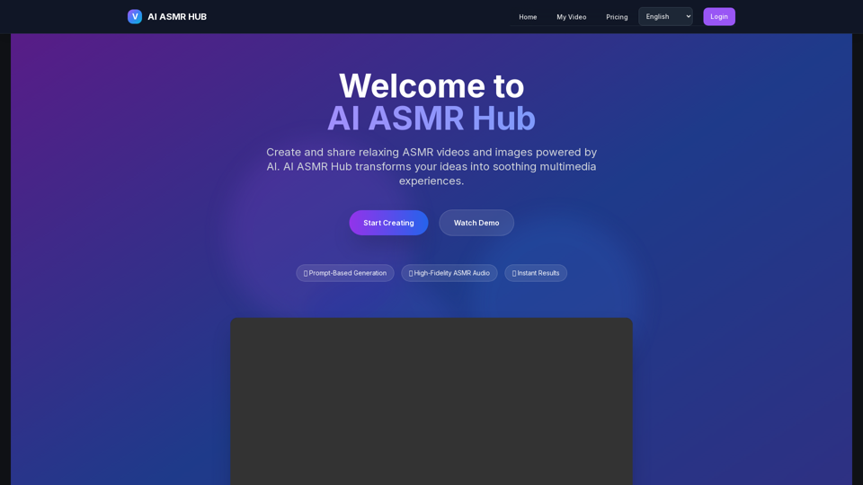 AI ASMR Video Generator screenshot