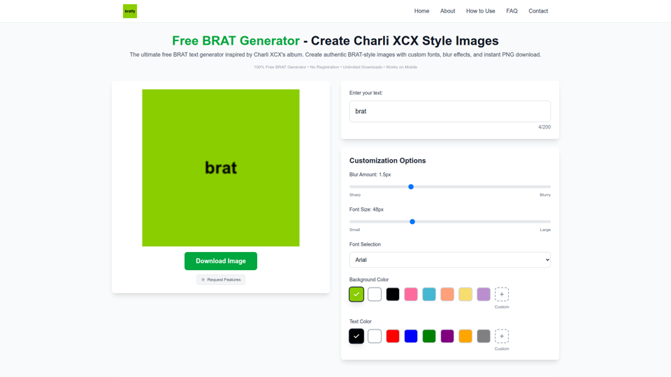 Free BRAT Generator screenshot