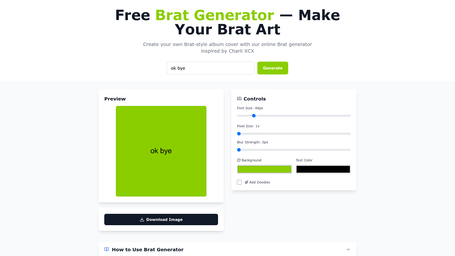 Brat Generator screenshot