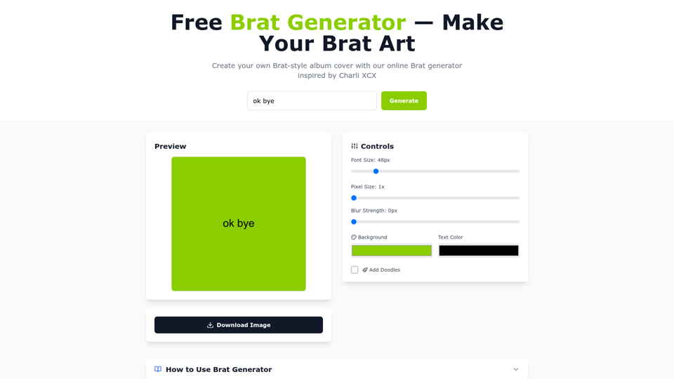 Brat Generator screenshot