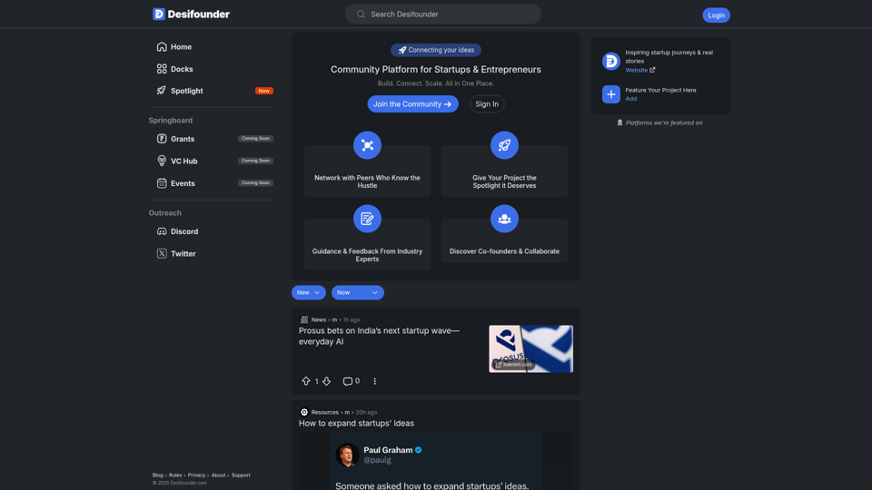 DesiFounder screenshot