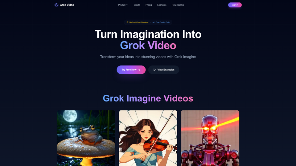 Grok Video screenshot