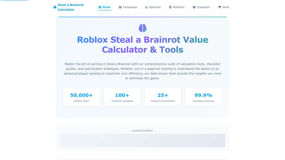 Steal a Brainrot Calculator screenshot