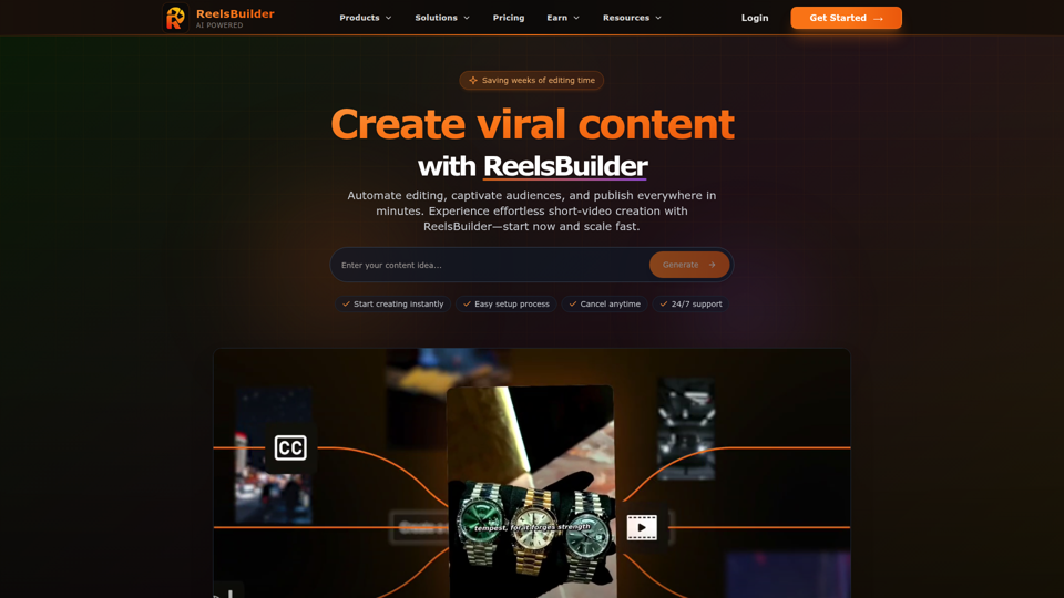 ReelsBuilder AI screenshot