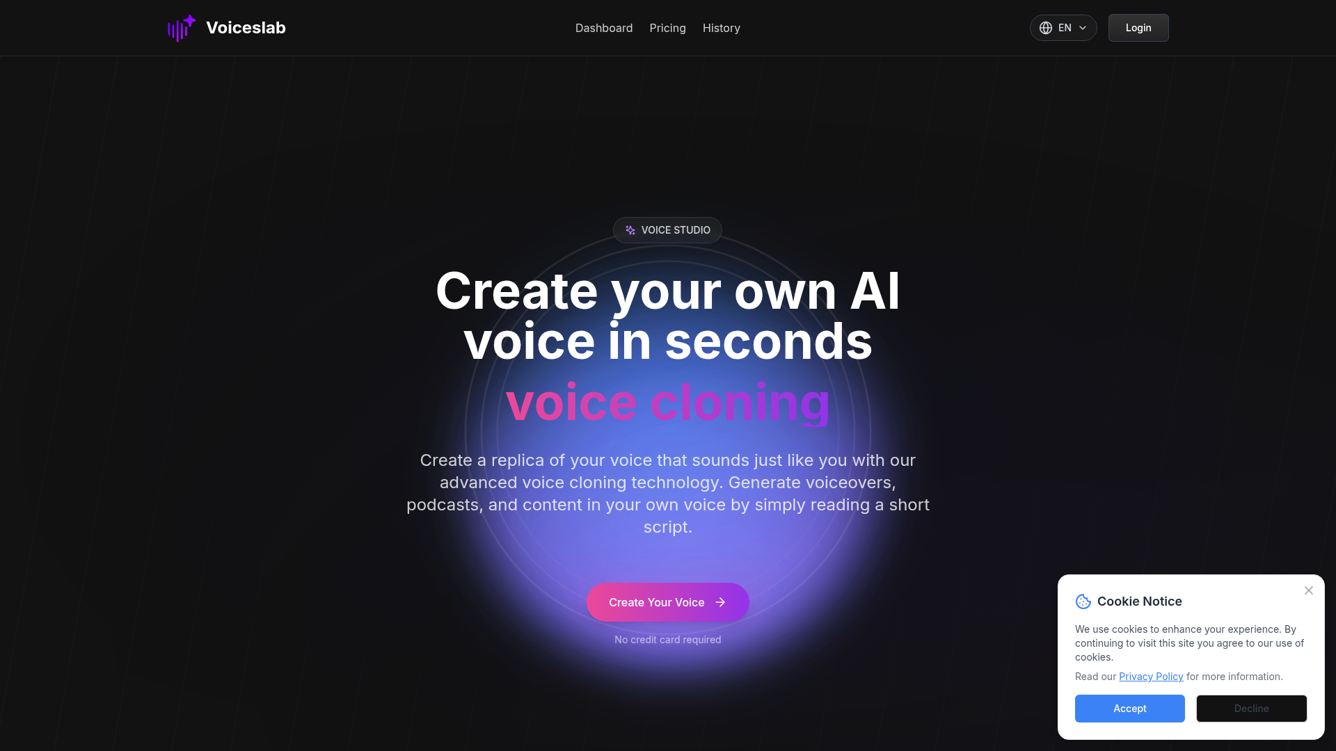 Voiceslab screenshot