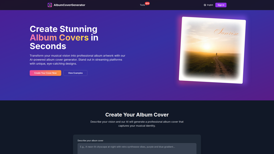 Album Cover Generator screenshot
