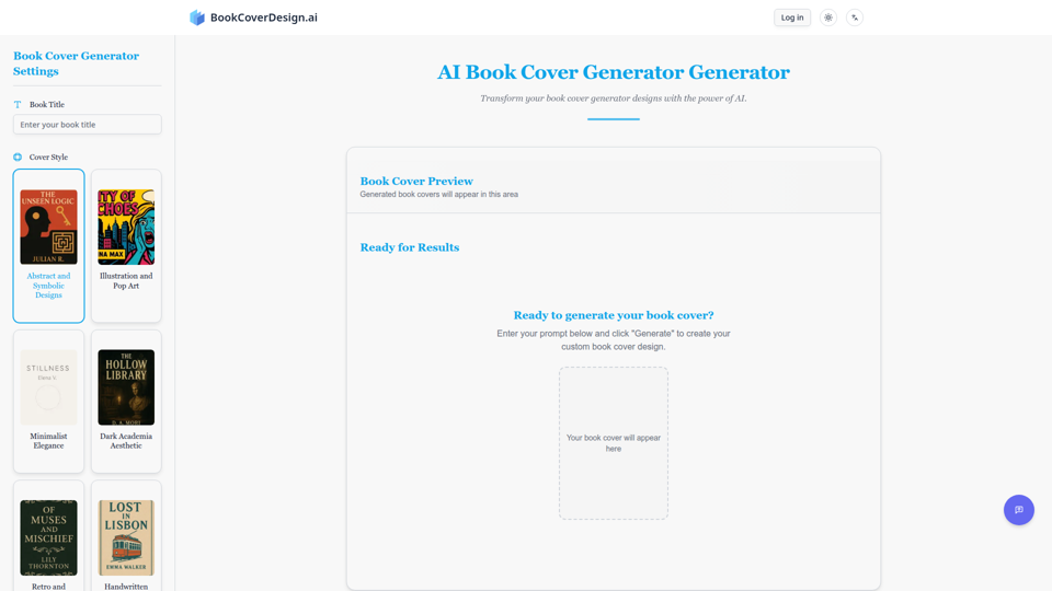 AI Book Cover Design screenshot