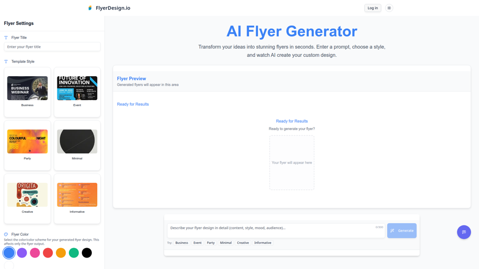 AI Flyer Design Generator screenshot