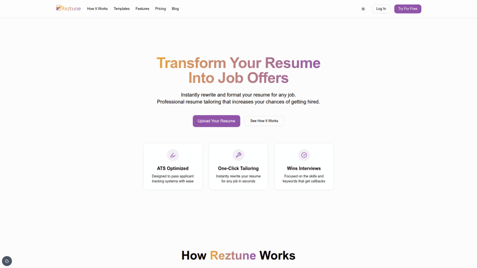 Get more interviews with AI Resume Tailoring screenshot