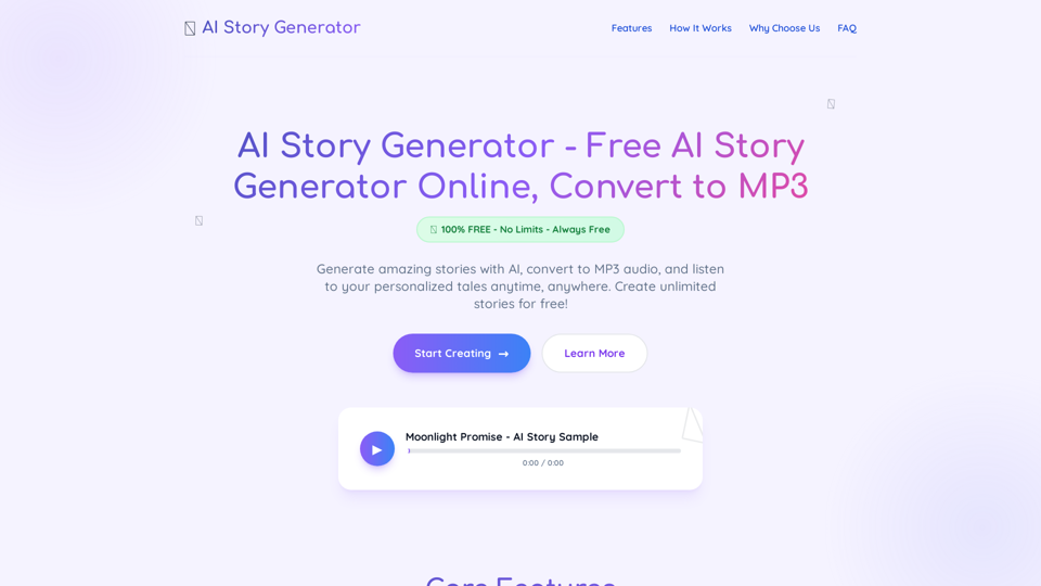 AI Story Generator screenshot