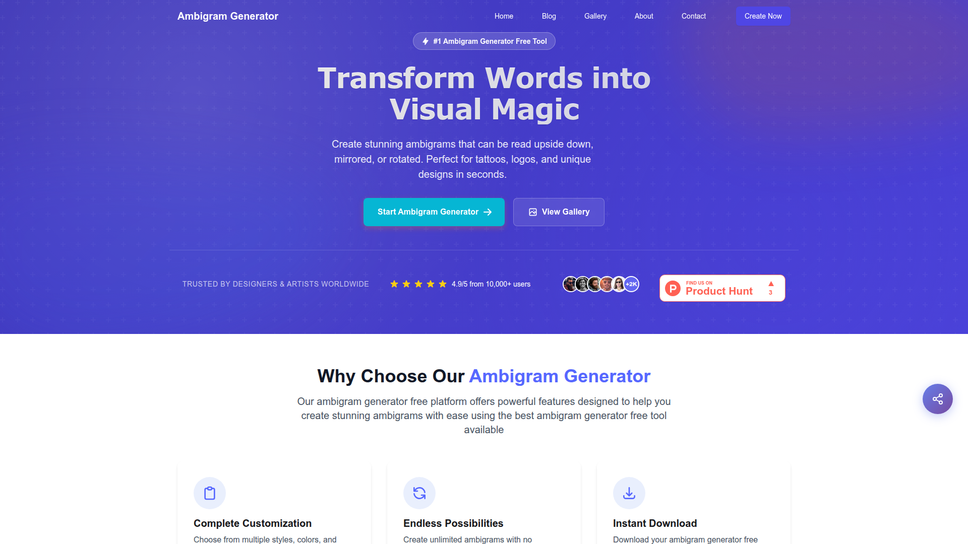 #1 Ambigram Generator