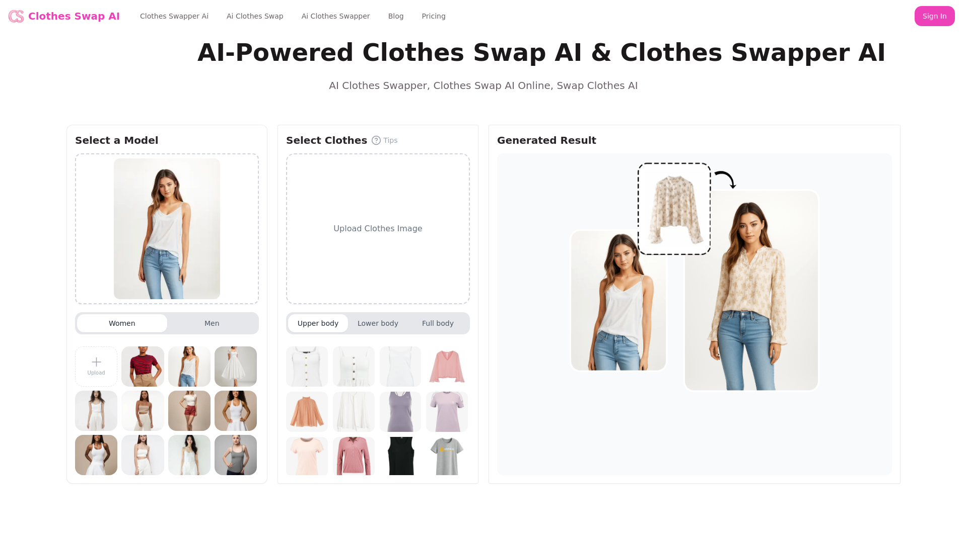 Clothes Swap AI & Clothes Swapper AI