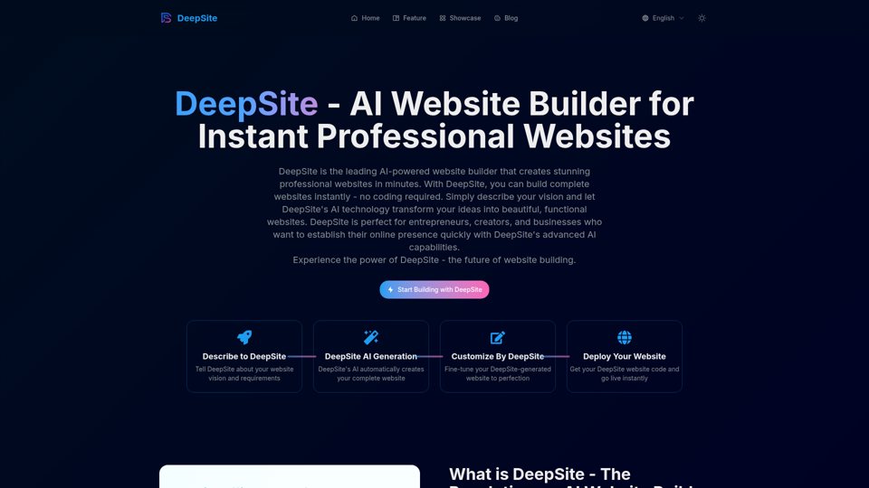 DeepSite screenshot