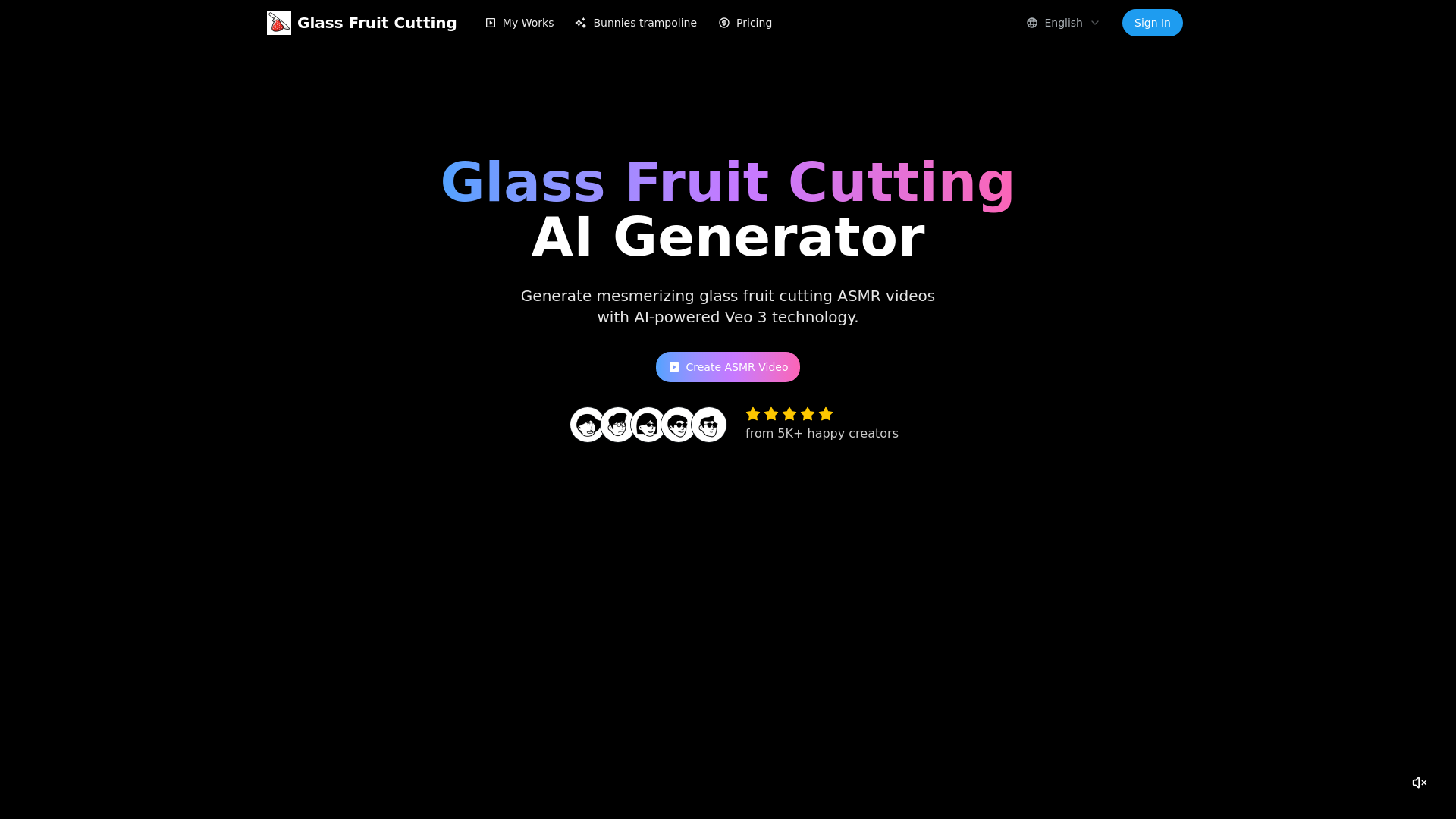 Glass Fruit Cutting AI Generator
