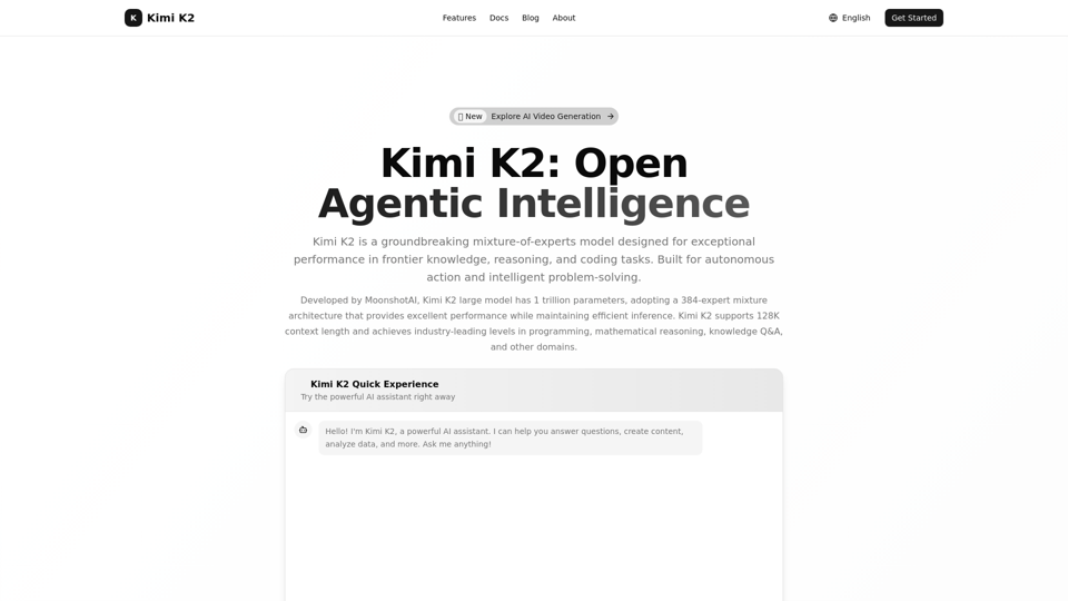 Kimi K2 screenshot