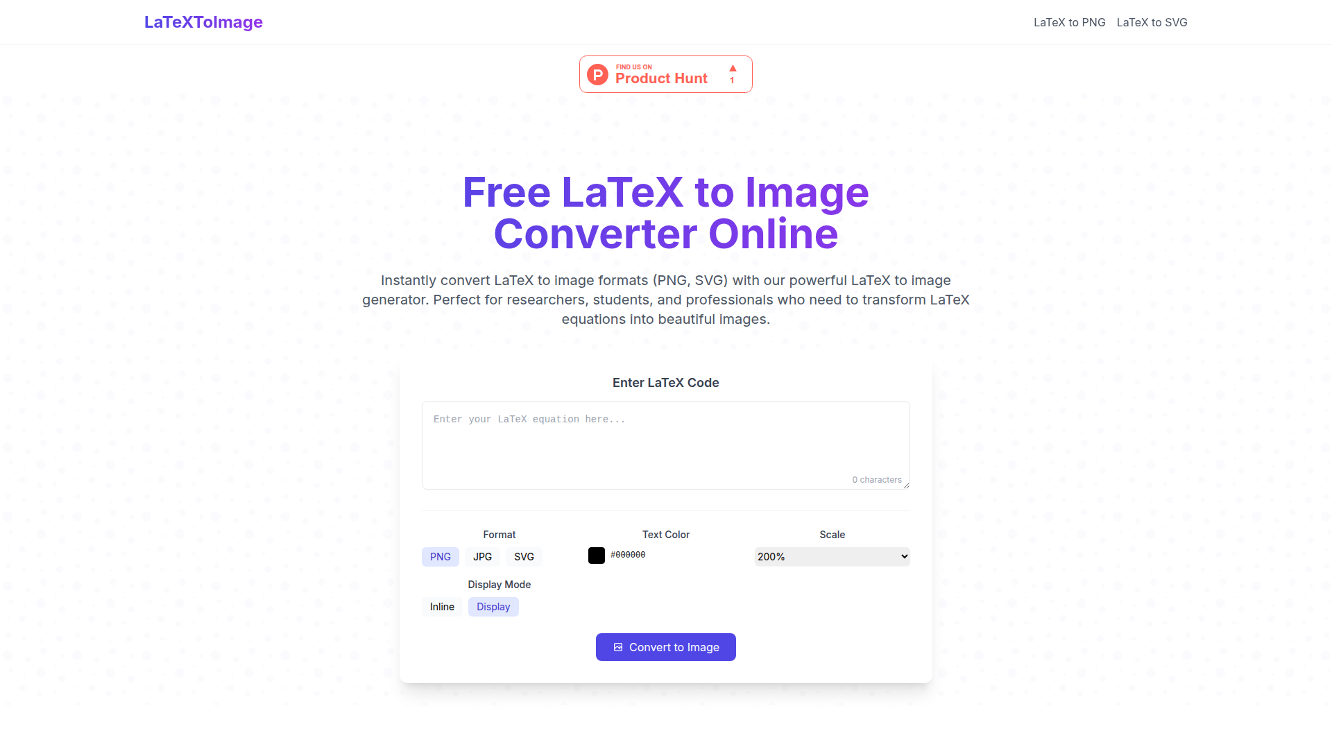 Free LaTeX to Image Converter
