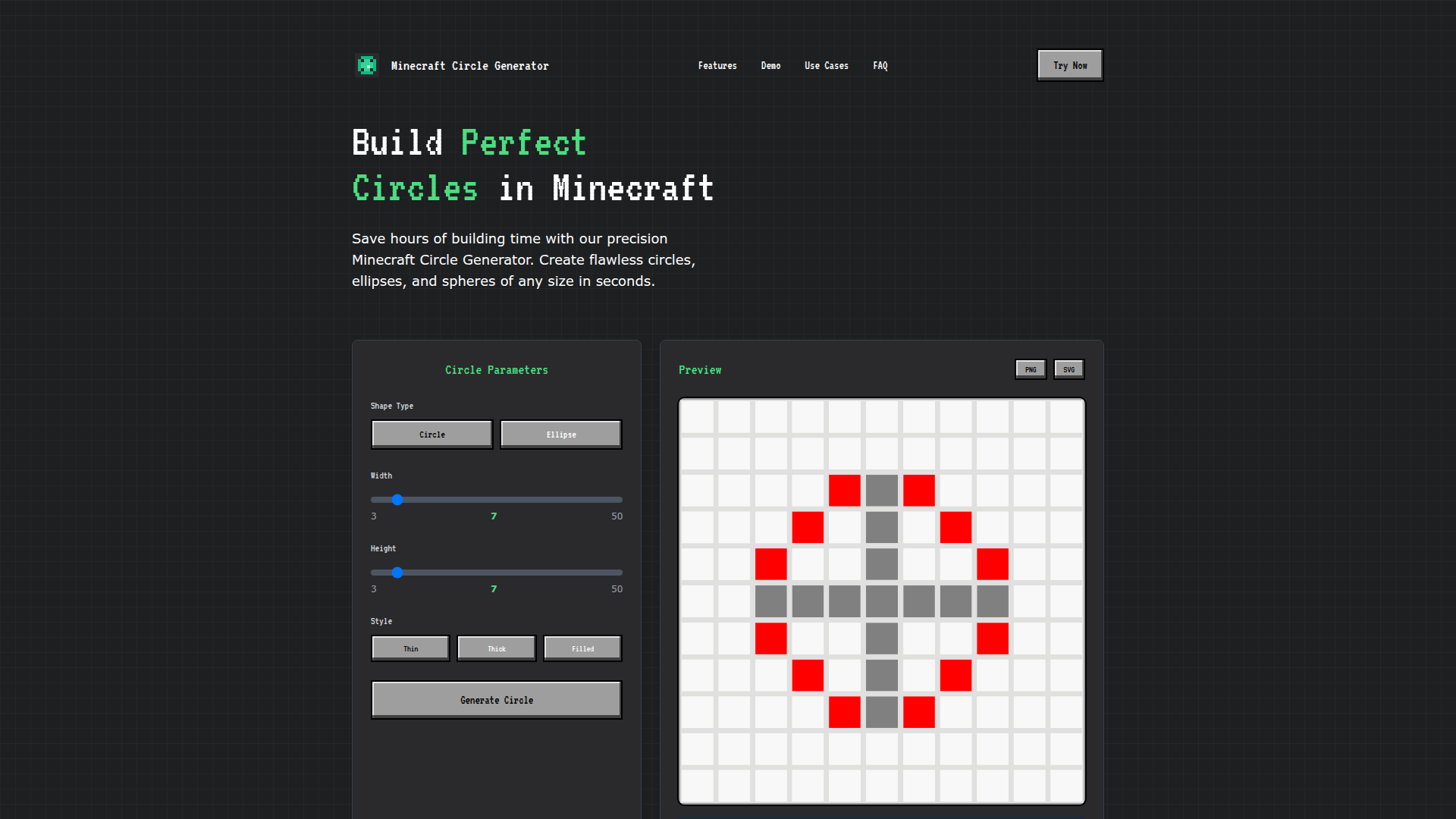 Minecraft Circle Generator