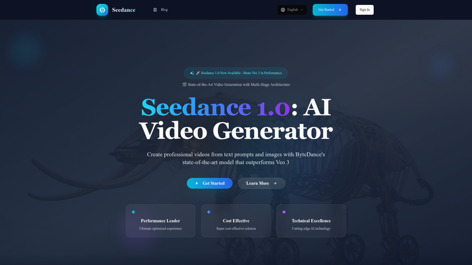 Seedance AI Video Generator screenshot