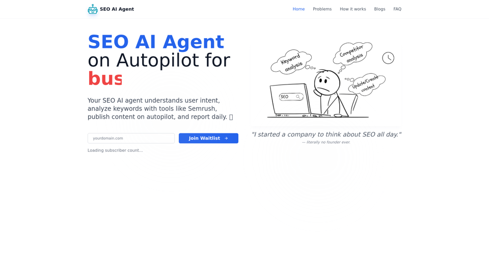 SEO AI Agents on Autopilot for Busy Founders screenshot