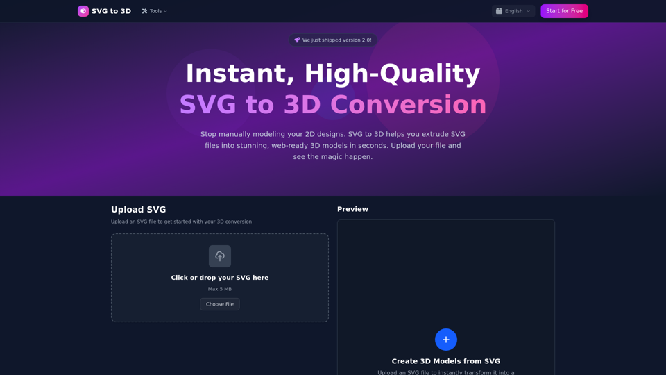 SVG to 3D Converter screenshot