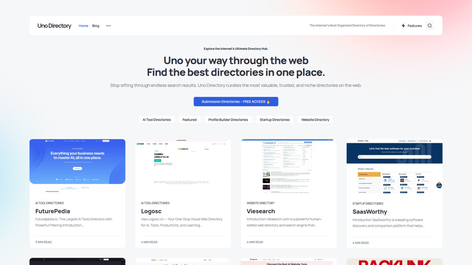 Homepage screenshot