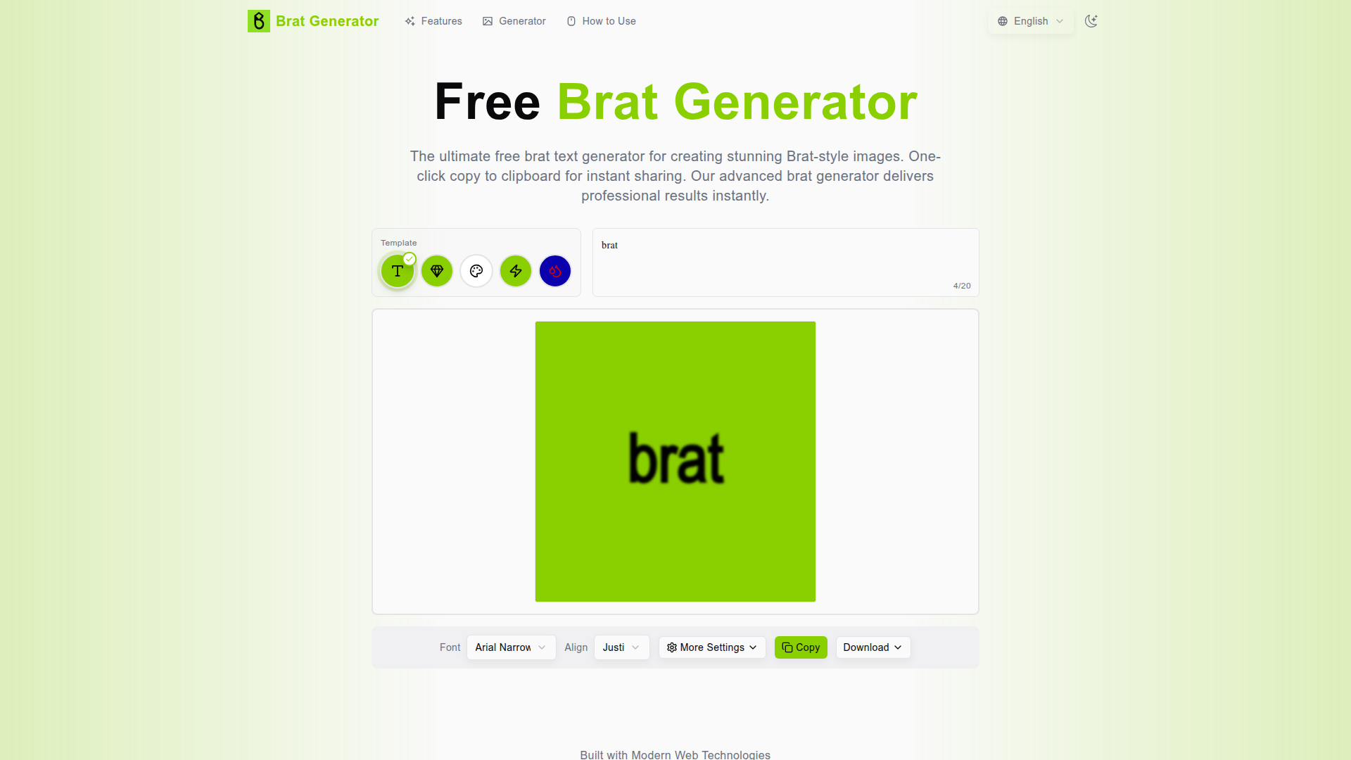 Brat Generator screenshot