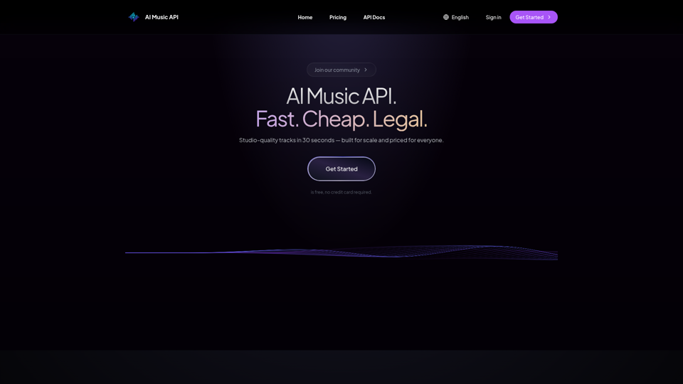 AI MusicAPI screenshot