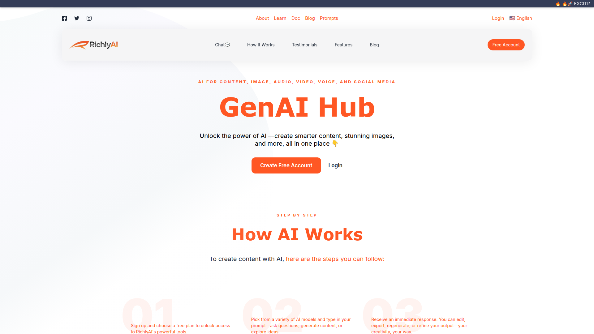 RichlyAI Hub screenshot