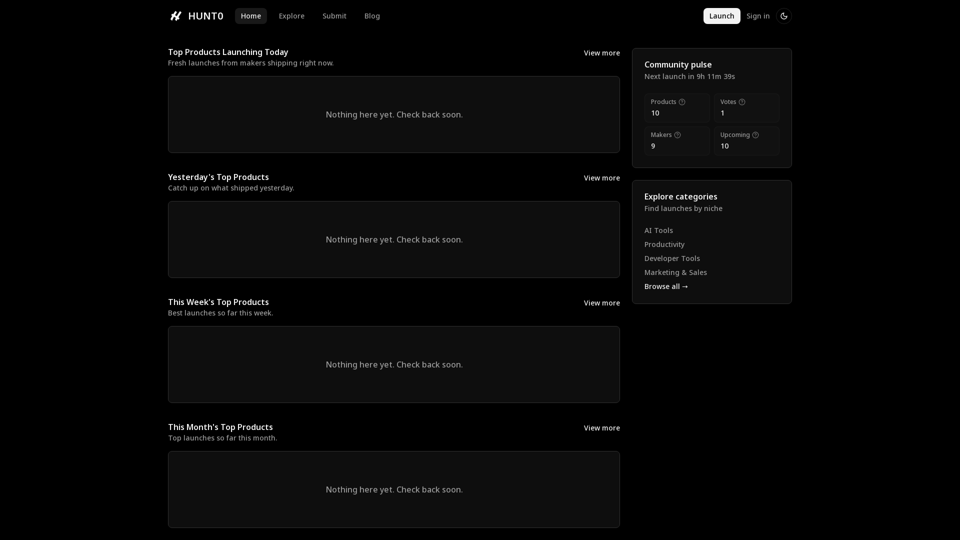 HUNT0 screenshot