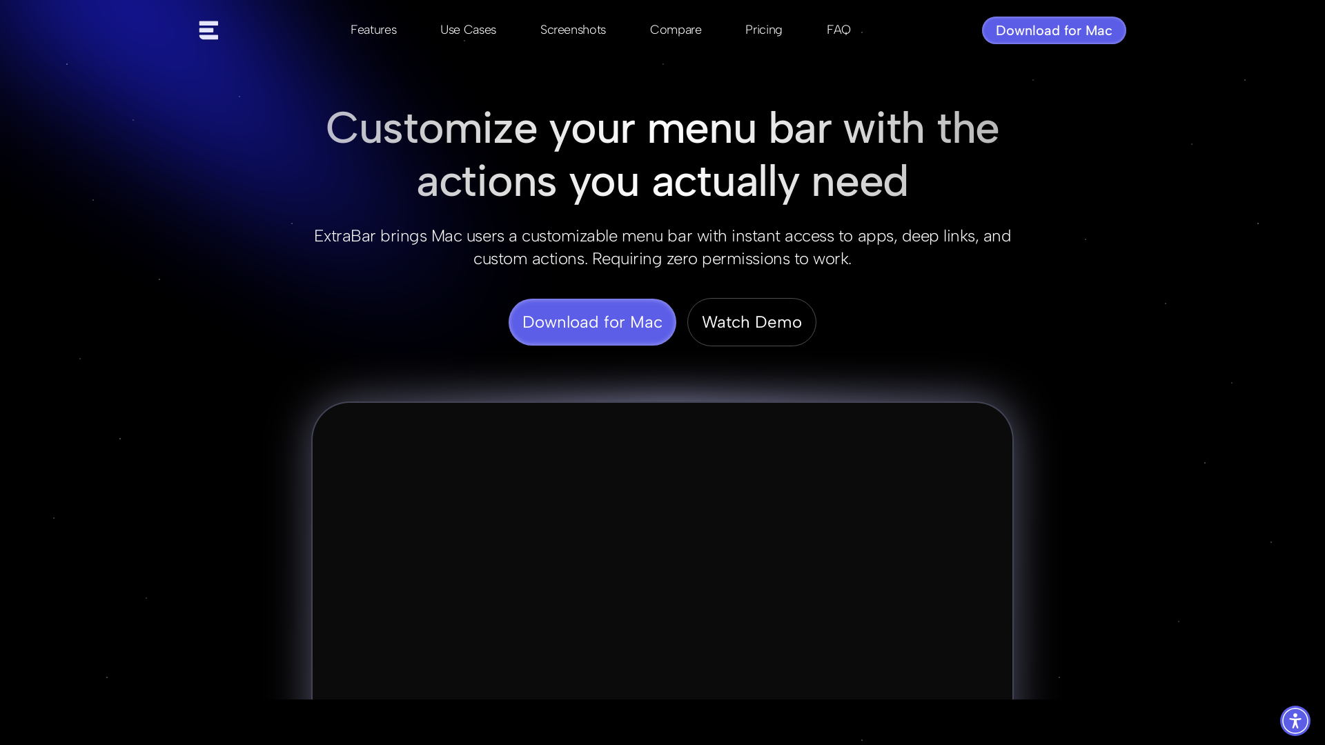 ExtraBar screenshot