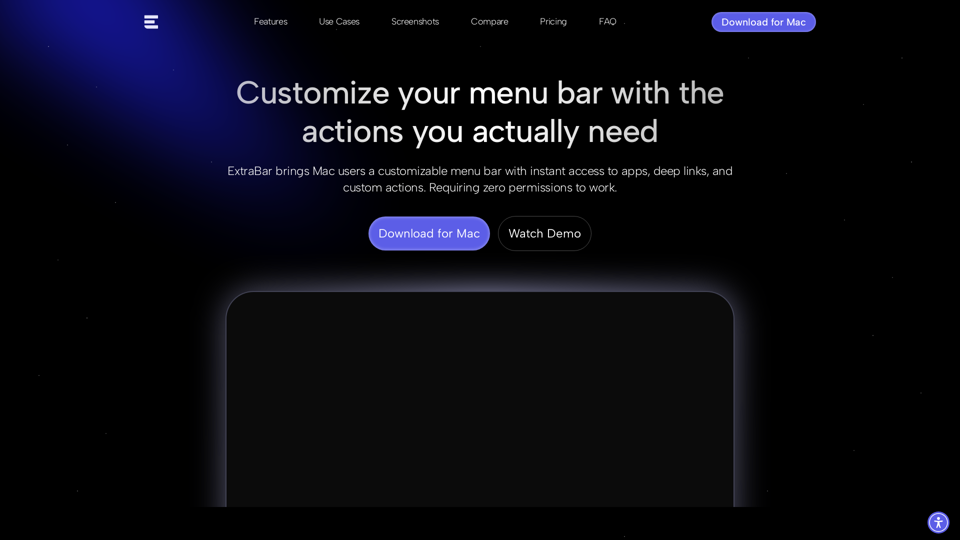 ExtraBar screenshot