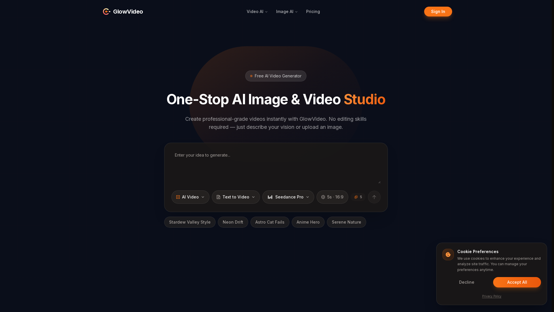 GlowVideo screenshot