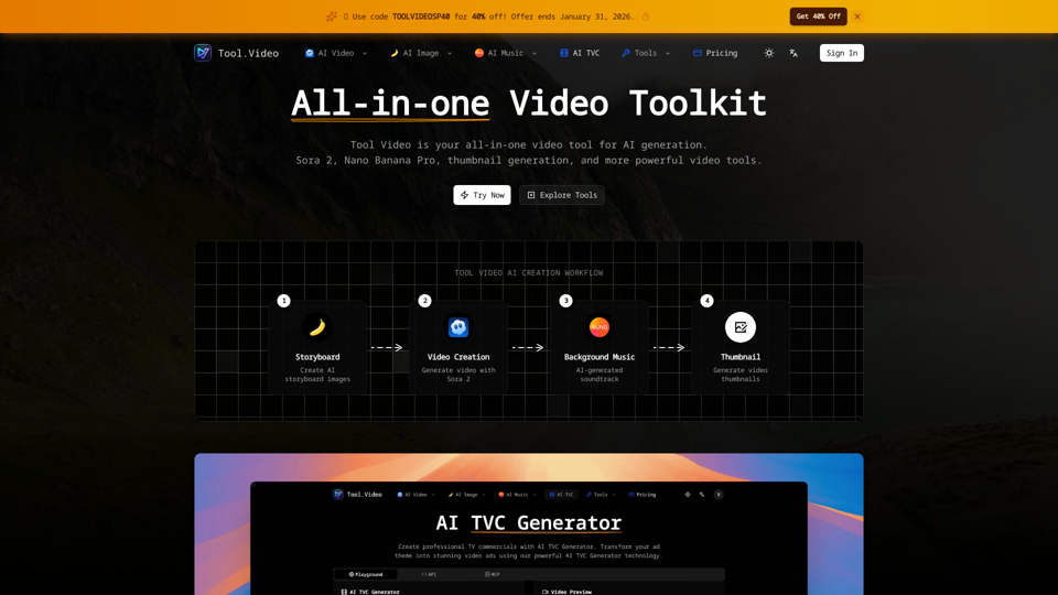 Tool Video screenshot