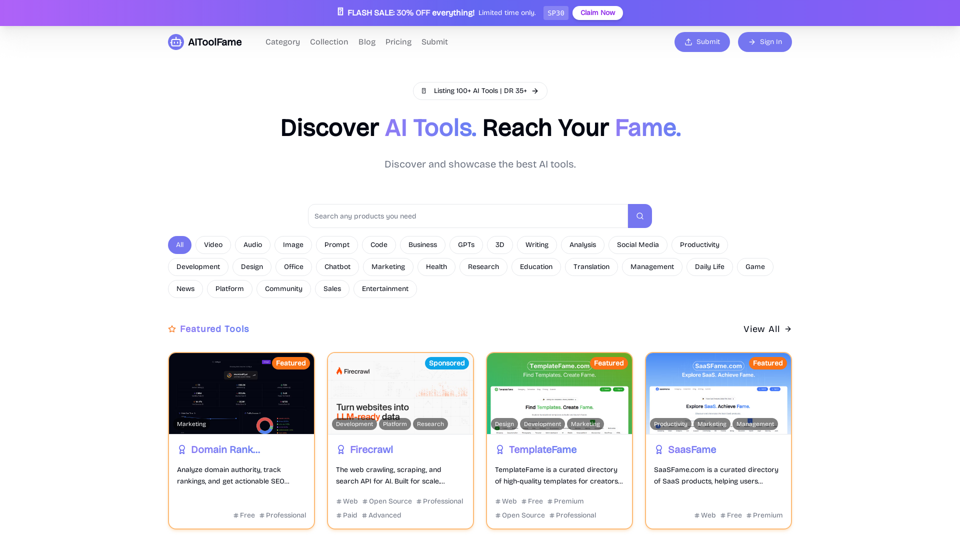 AIToolFame screenshot