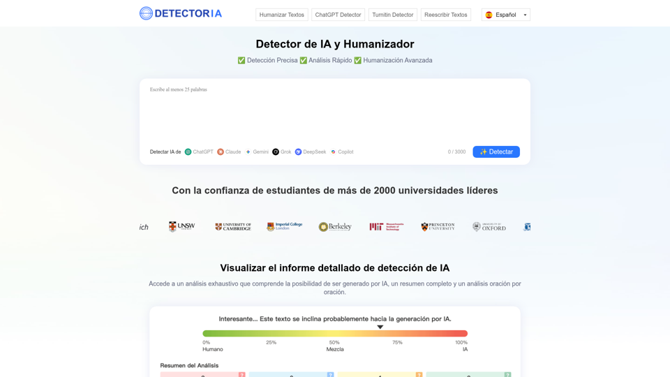 Detector de IA y Humanizador Gratis con ChatGPT, GPT screenshot