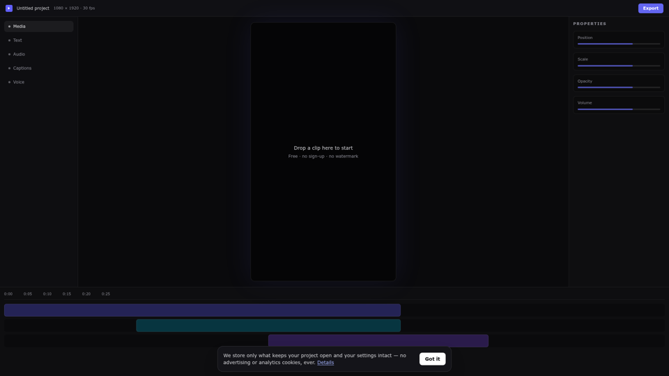 Free Online Video Editor screenshot