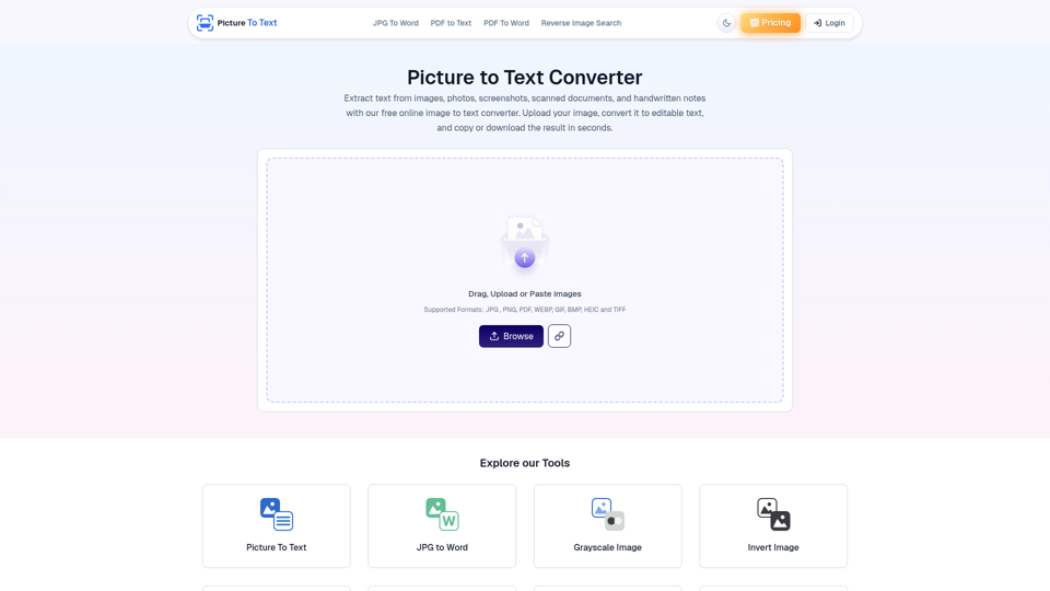 Image to Text Converter screenshot