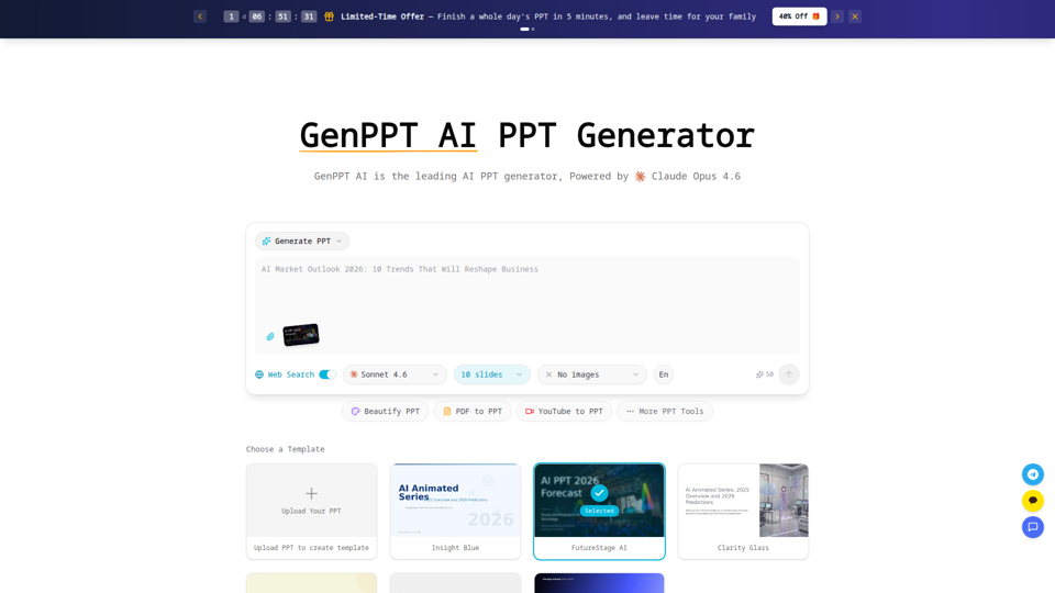 GenPPT AI screenshot