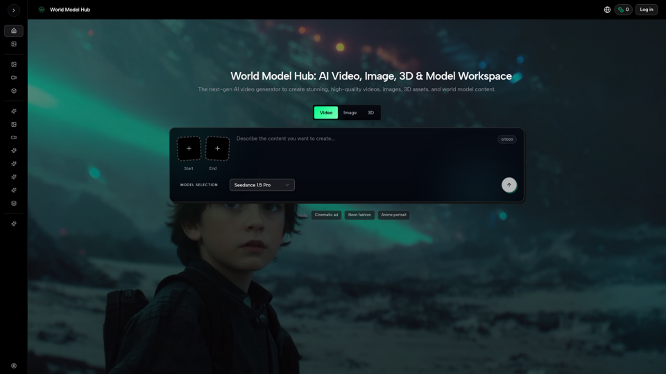 World Model Hub screenshot
