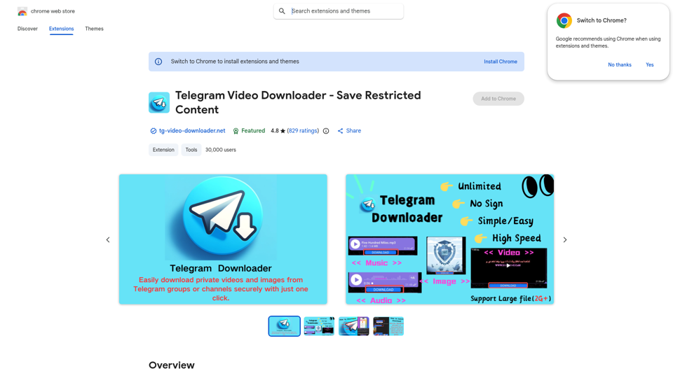 Telegram Video Downloader screenshot