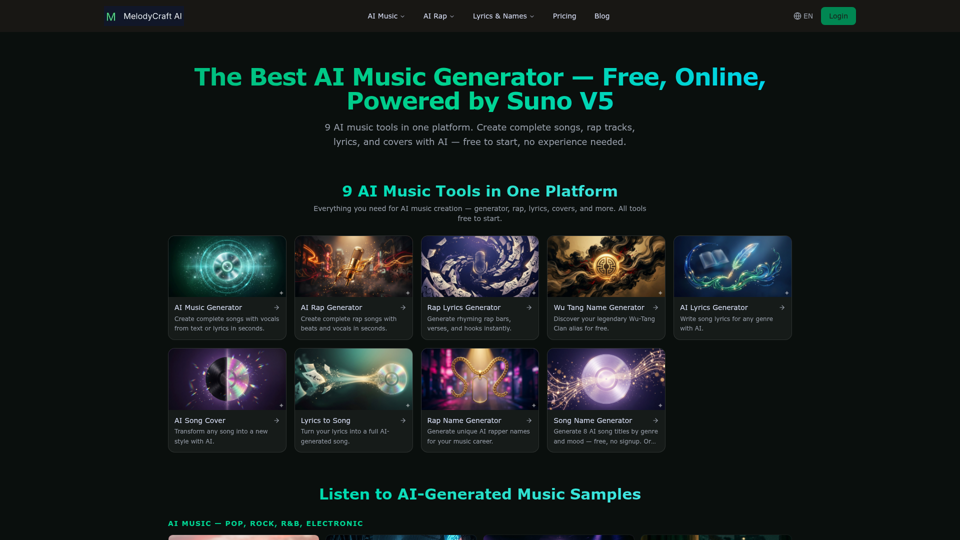 최고의 AI 음악 생성기 screenshot