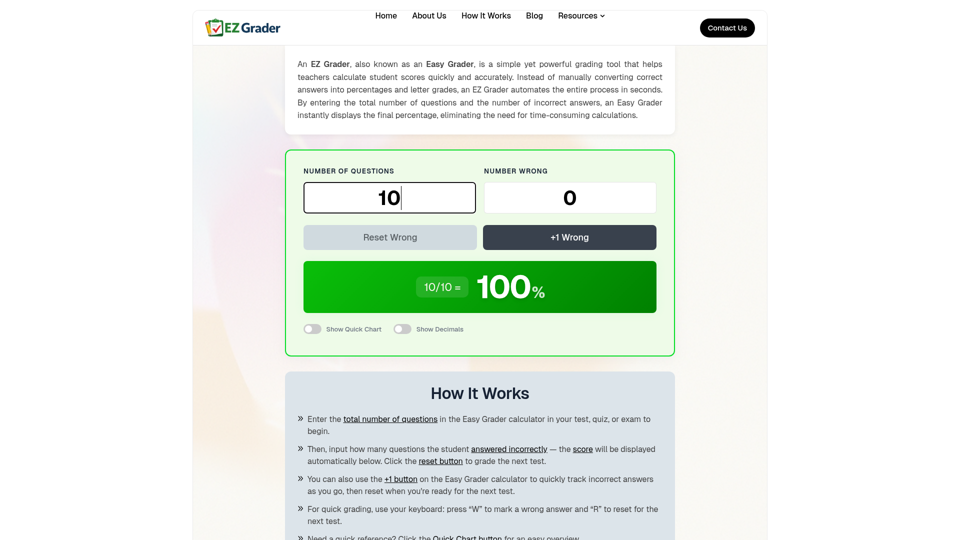 Ez Grader screenshot