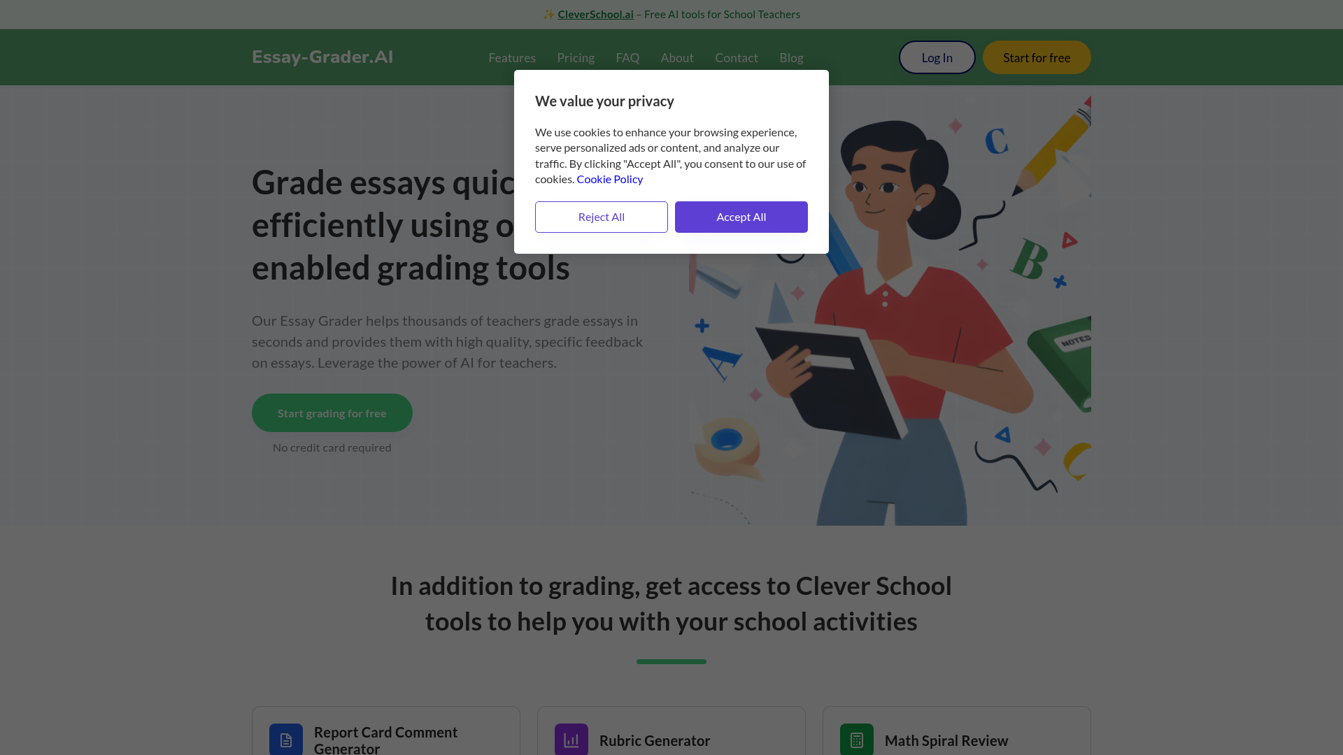 Essay Grader AI screenshot