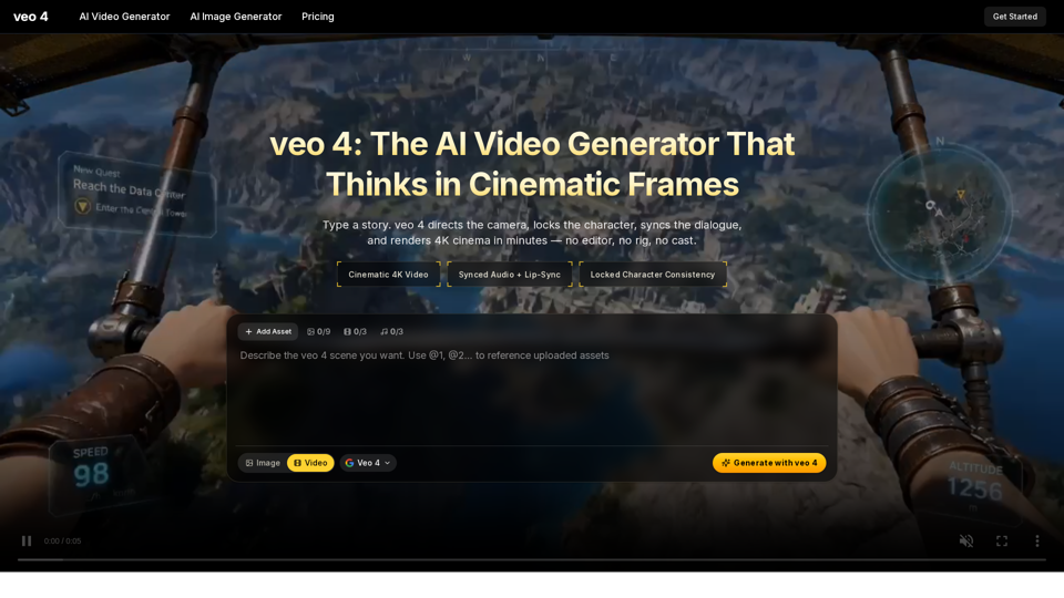 Free veo 4 AI Video Generator screenshot