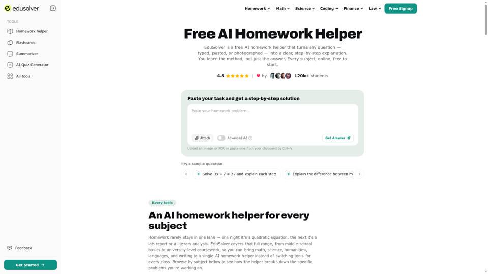 AI Homework Helper & Solver for Any Subject screenshot