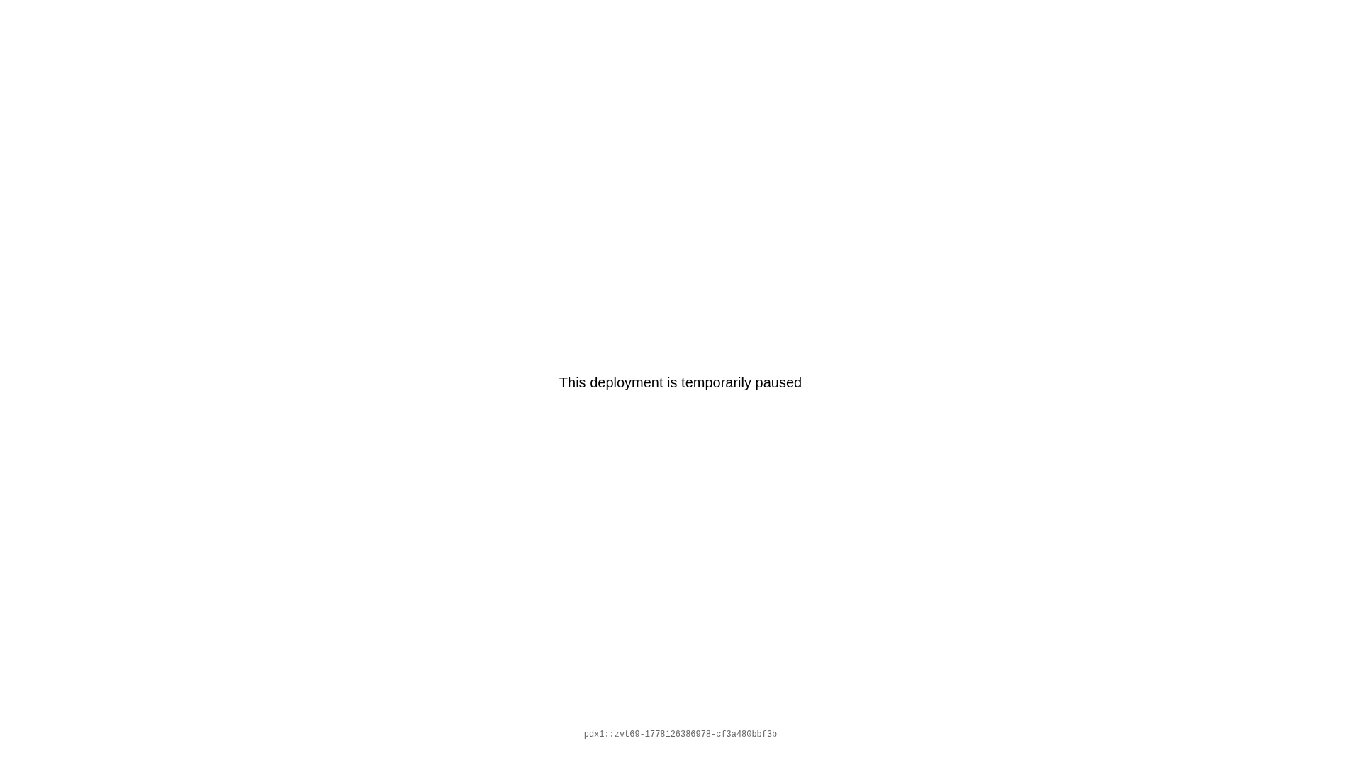 Deployment Paused screenshot