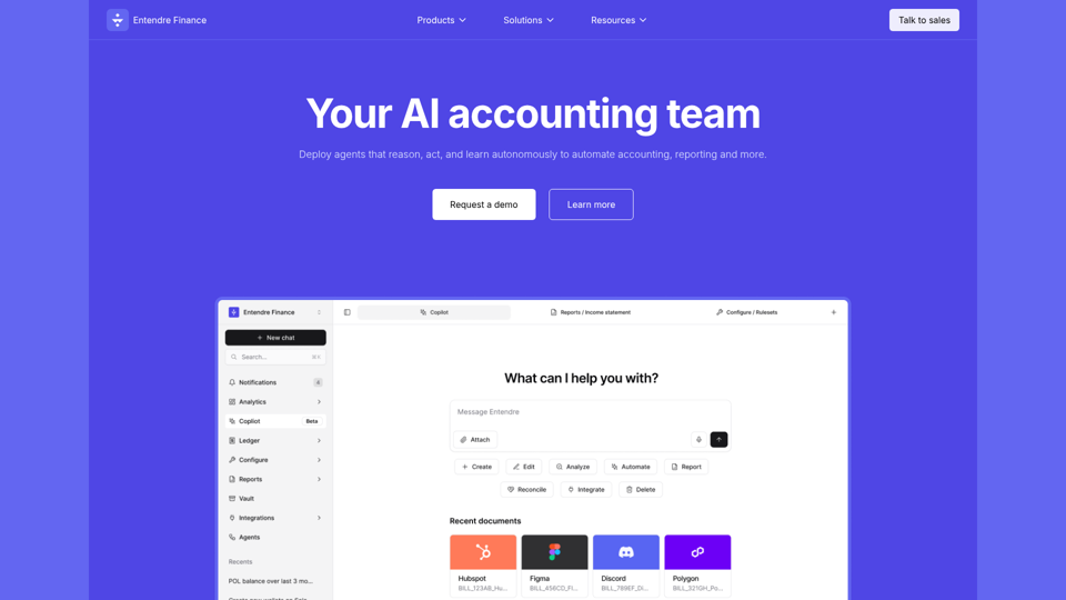AI agents for accountants screenshot