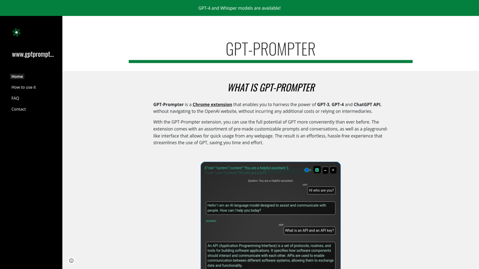 www.gptprompter.com screenshot