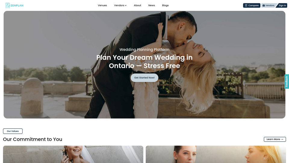 Plan Your Dream Wedding in Ontario with Zenplan screenshot