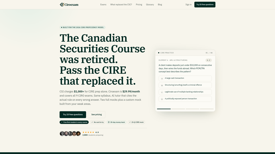 CIRO Exams Prep 2026 screenshot